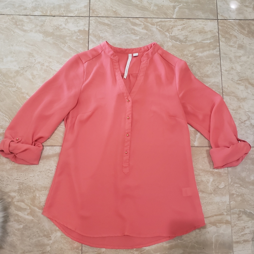 LC Lauren Conrad Coral Blouse